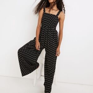 Madewell B & W Polka Dot, Wide Leg Jumpsuit